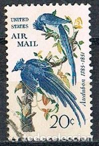 Stamps: ESTADOS UNIDOS AEREO IVERT Nº 67, URRACA COPETONA, USADO
